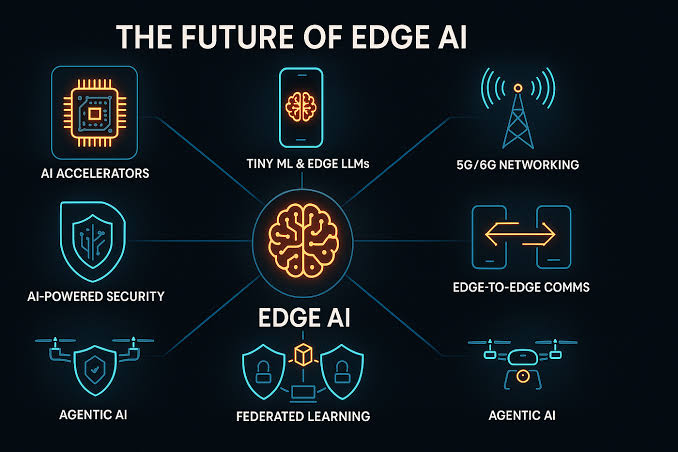 edge computing and AI overview showing local device processing