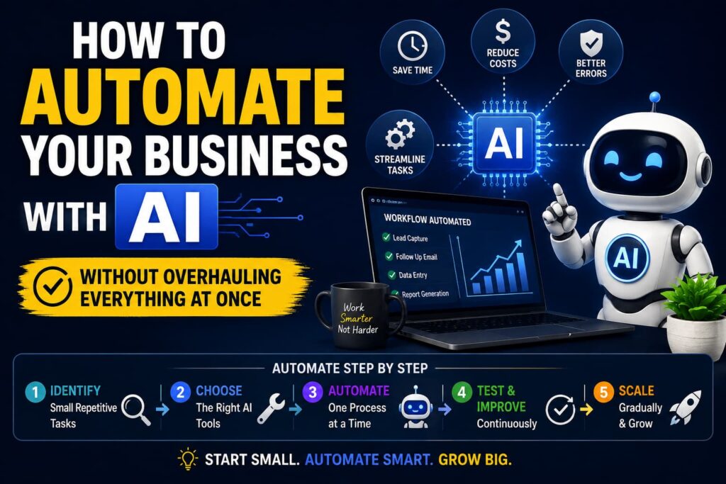 How to automate your business with AI step by step without overhauling everything at once